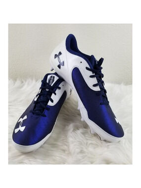 Under Armour Nitro Athletic Sports Cleats Blue White Men's Sz 15
